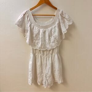 Abercrombie & Fitch White Lace Romper